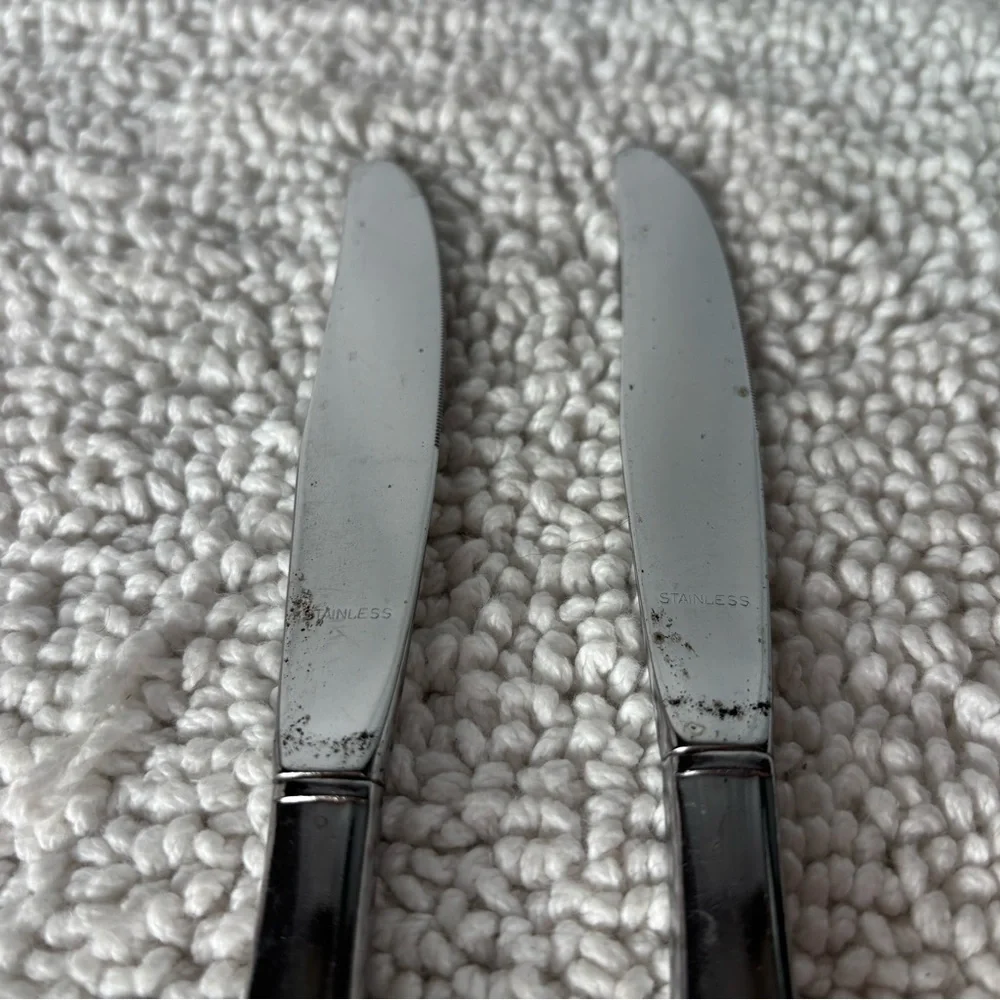 ONEIDA Decorators Mermaid Set of 2 Stainless Steel Silver Flatware Butter Knives